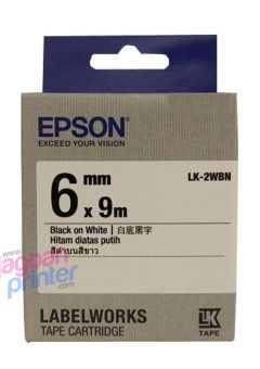 jual harga label Epson LK-2WBN 6mmx9m original