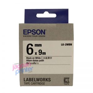 jual harga label Epson LK-2WBN 6mmx9m original