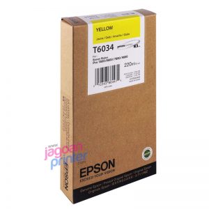 jual harga cartridge epson T6034 Yellow asli original