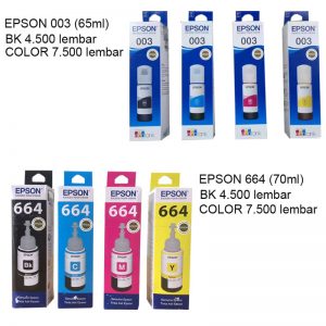 jual harga inta epson 003 dan 664 1 set